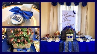 Father's Day Brunch Tablescape and Buffet