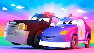 Micul Matt,masina de politie,urmareste un vitezoman si se accidenteaza de un stalp electric