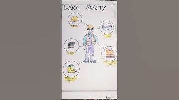 workplace safety 🦺 drawing ✨..#safetyfirst #drawing #colours #shorts ..
