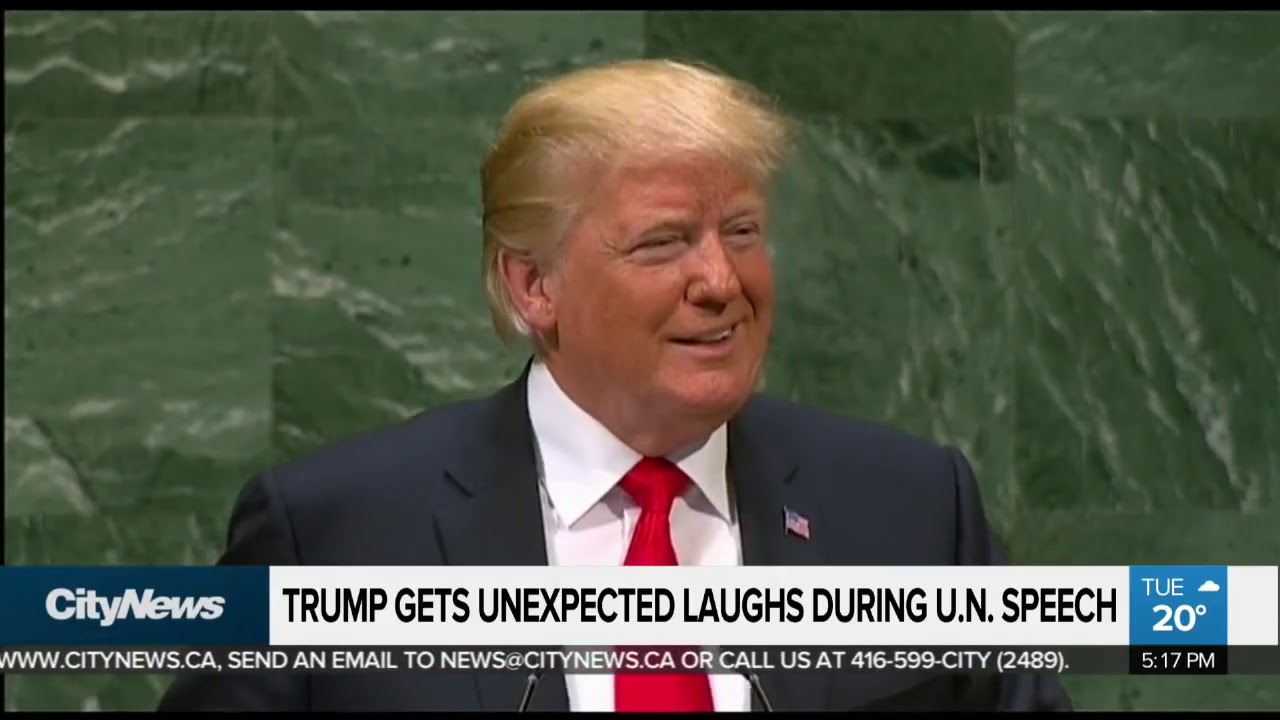 Trump gets unexpected laugh during United Nations address