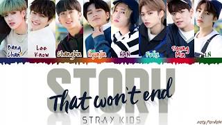 Stray Kids – 'Story That Won’t End' (끝나지 않을 이야기) Lyrics [Color Coded_Han_Rom_Eng] Resimi