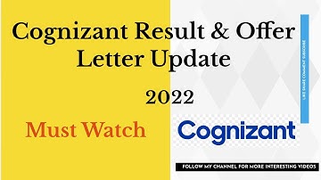 Cognizant Results and Offer Letter 2022 || Cognizant Interview Mail || @Rashmi Singh (CSR)