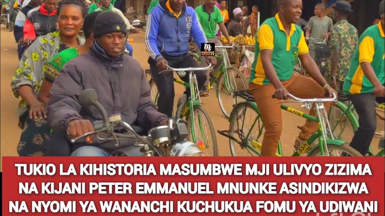 TAZAMA MJI ULIVYO ZIZIMA PETER MNUNKE ASINDIKIZWA NA NYOMI YA WATU KUCHUKUA FOMU YA UDIWANI MASUMBWE