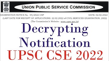 Decrypting The Notification | UPSC Civil Services Examination | Prelims 2022 | KSG India