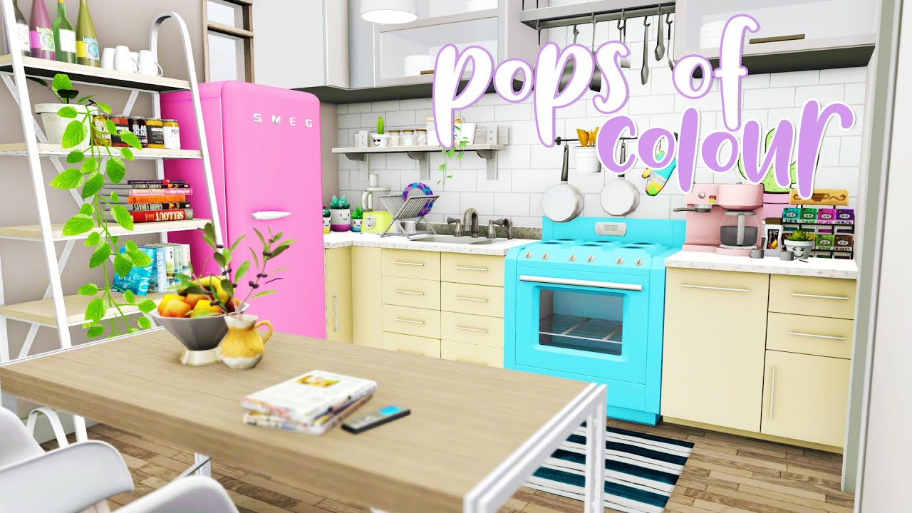 POPS OF COLOUR 🌈 the sims 3 speed build - YouTube
