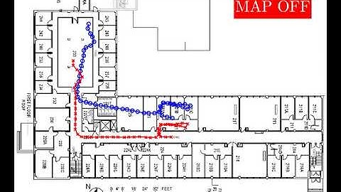 Pedestrian INS with non-recursive Bayesian map-matching (short room visits)