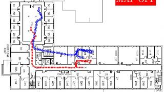 Pedestrian INS with non-recursive Bayesian map-matching (short room visits)