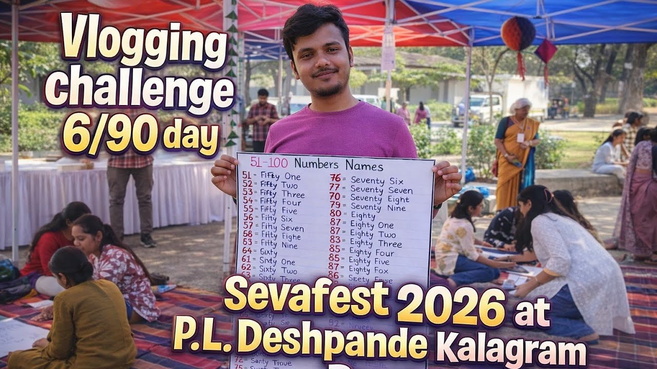 Vlogging challenge 6/90 | Sevafest 2026 | P.L. Deshpande kalagram Pune | #infosys #sevafoundation 
