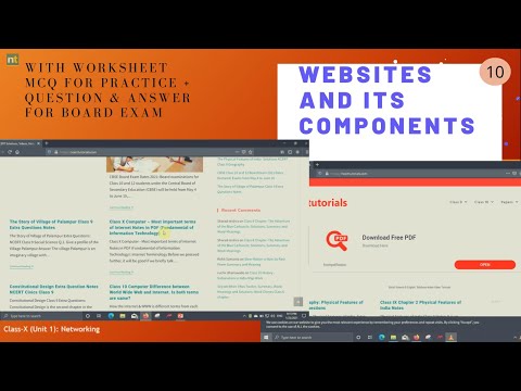 Class X Computer:  What is Website & its components - By Sapna