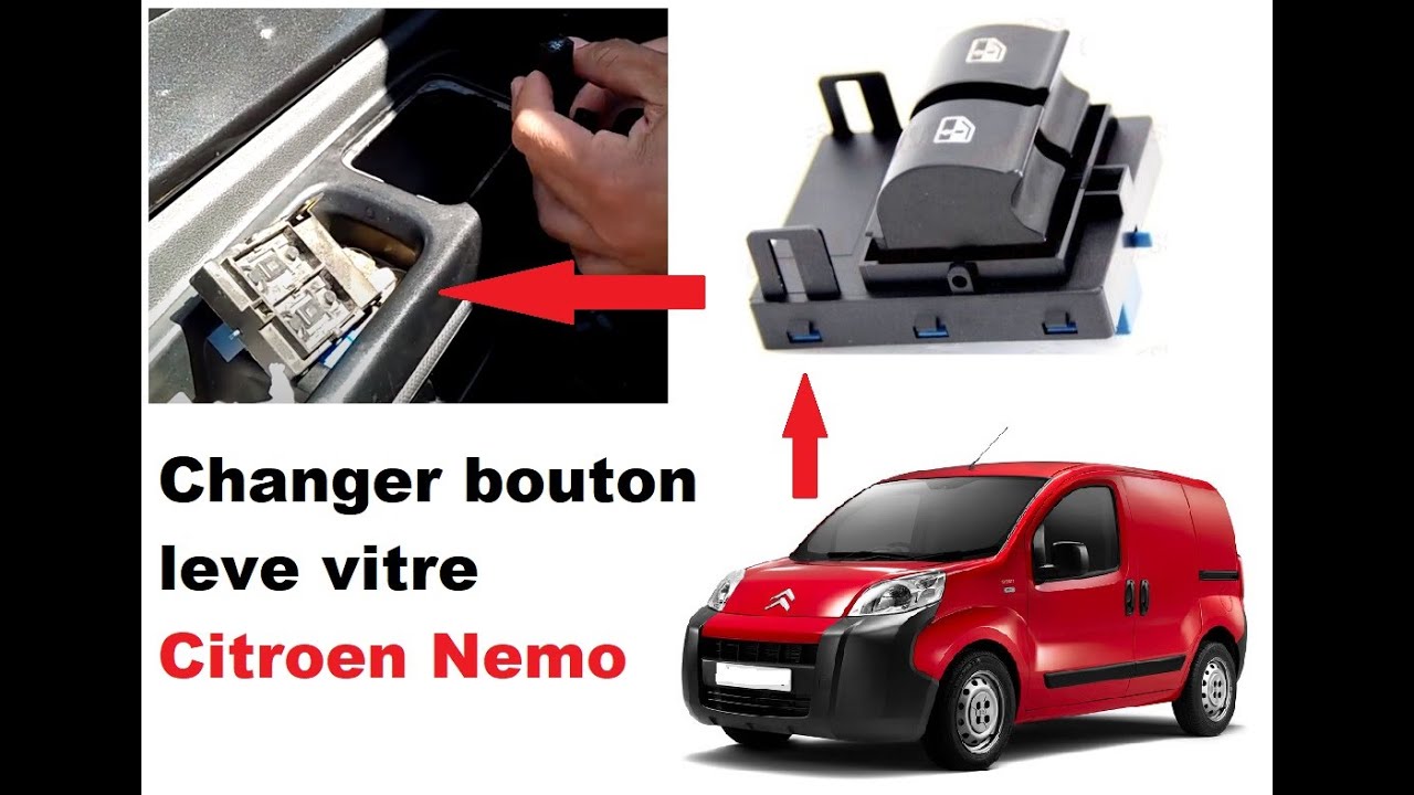 Replace Citroen Nemo window regulator button on the driver's side - YouTube