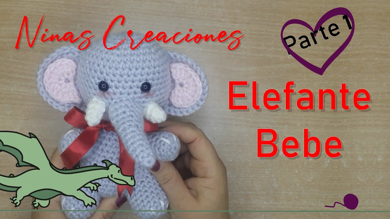 Elefante Bebe Amigurumi (Parte 1) by NinasCreaciones