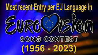 EUlangs - Most recent Entry per EU Language in Eurovision (1956-2023) by SchlagerLucas 1,888 views 10 days ago 6 minutes, 18 seconds