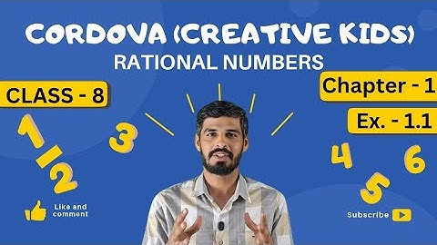 Class 8 Cordova(Creative Kids) Chapter - 1(Rational Numbers) Ex - 1.1 #class8 #cordova #creativekids