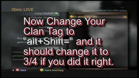 How to Get 3/4 into Your Cod4 Clan Tag