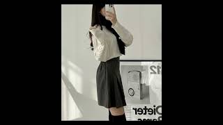 Korea Winter Pleats Mini Skirt