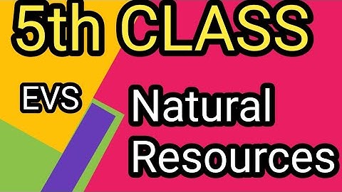 5th Standard //EVS //chapter 5 //Natural Resources