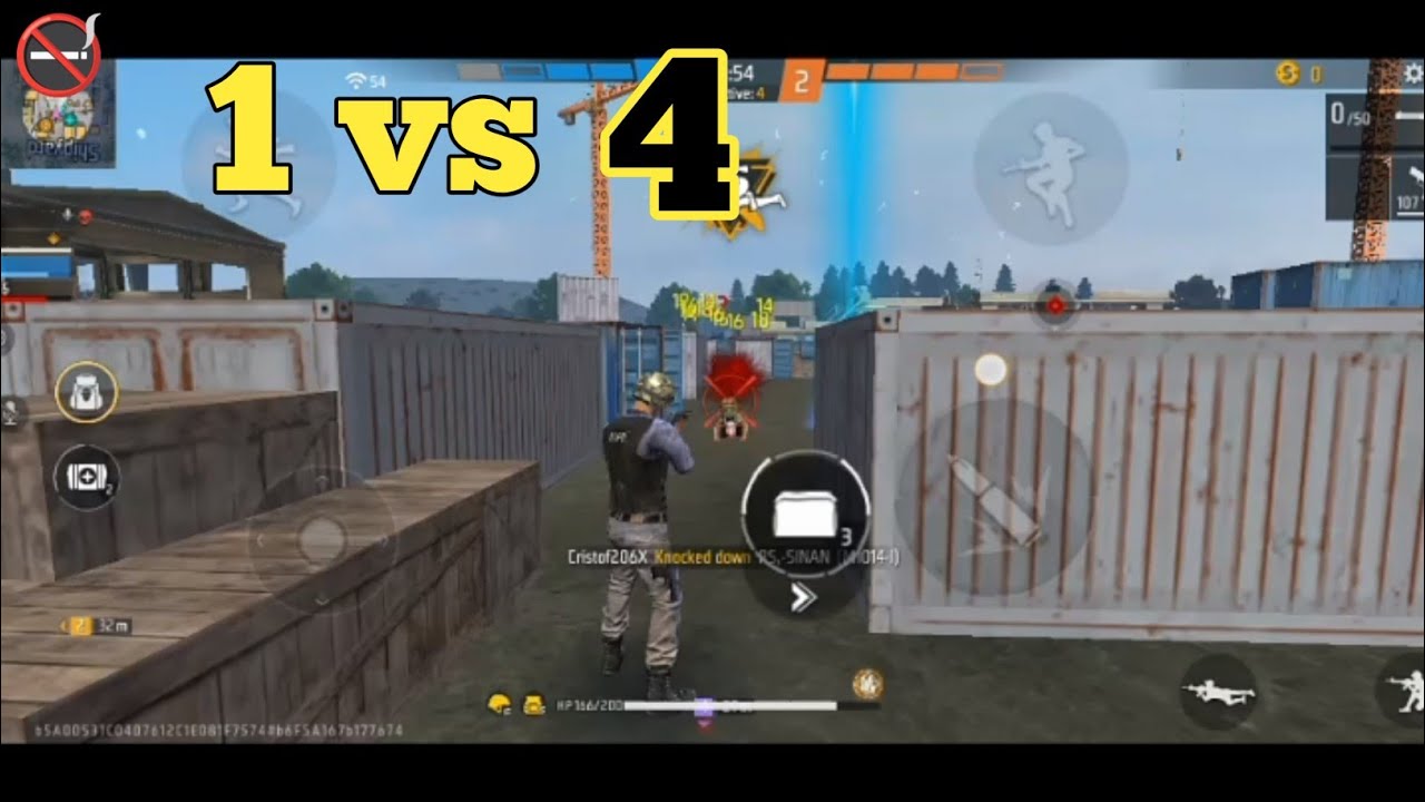1 Vs 4 free fire ( 🔥) #freefire - YouTube