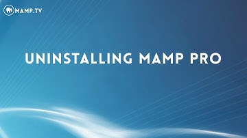 23 Uninstalling MAMP PRO