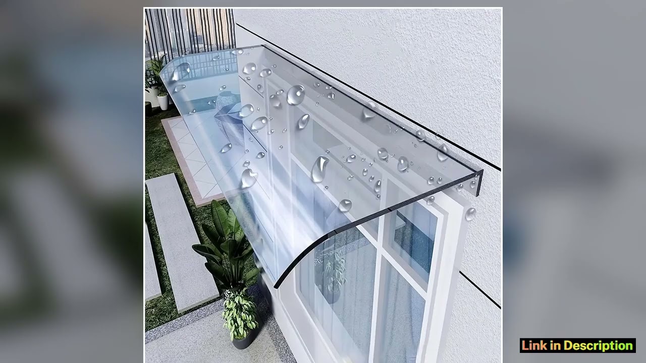 Window Door Wall Canop UV Rain Protection Transparent Invisible Rain Shelter Cover No Bracket