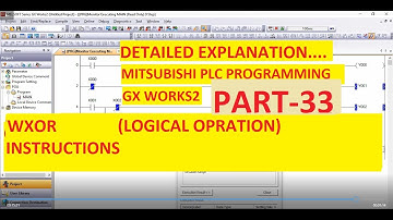 WXOR (LOGICAL OPERATION)  in GX WORKS2 Programming Software PART-33 #MITSUBISHI #PLC
