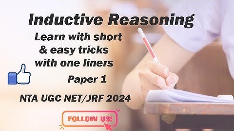 Inductive Reasoning || Inductive method of research || #ugcnet #logicalreasoning #researchaptitude