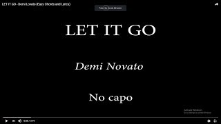 LET IT GO  - Demi Lovato (Easy Chords and Lyrics)