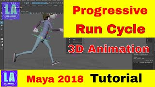 Progressive Run Cycle Animation in Maya 3D Animation