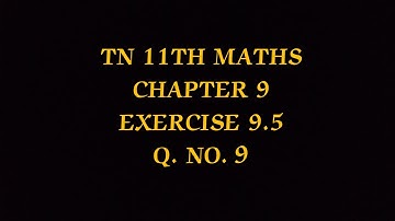 TN CLASS 11TH MATHS/CHAPTER 9/LIMITS AND CONTINUITY/EXERCISE 9.5 Q. NO. 9(@MATHSSTUDENT )