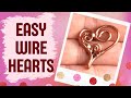 Cute Beaded Wire Heart Charms