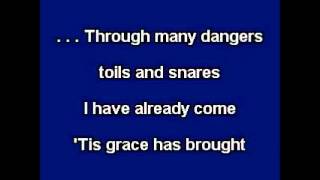 Amazing Grace Karaoke Instrumental Backing Track Lyrics In G chords