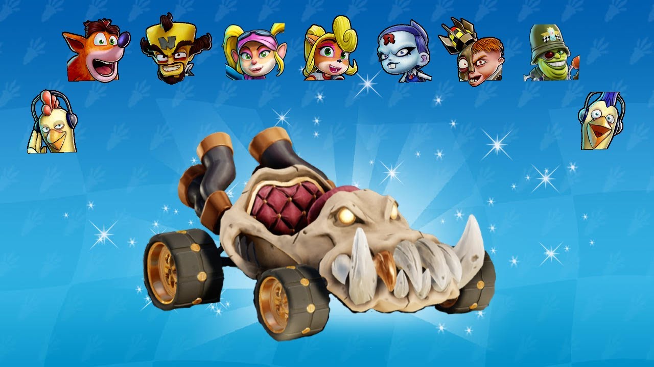 Crash Team Racing Nitro-Fueled: set showcase - Skull Rider color swap