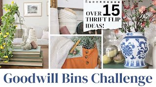 From the Goodwill Outlet bins to beautiful home decor  •  Over 15 thrift flip ideas!