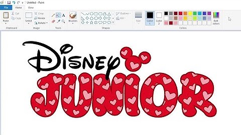 How to draw a variant Disney Junior logo using MS Paint | How to draw on your computer