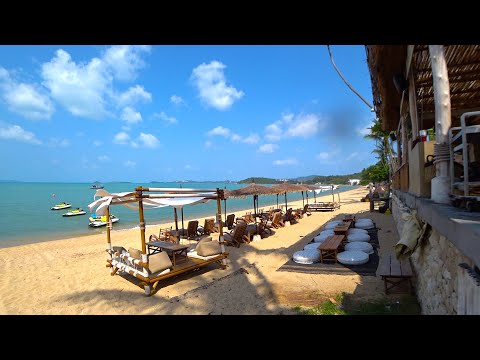 Fisherman village Bophut beach - Koh Samui 2021 | Virtual walking tour - Streets of Thailand
