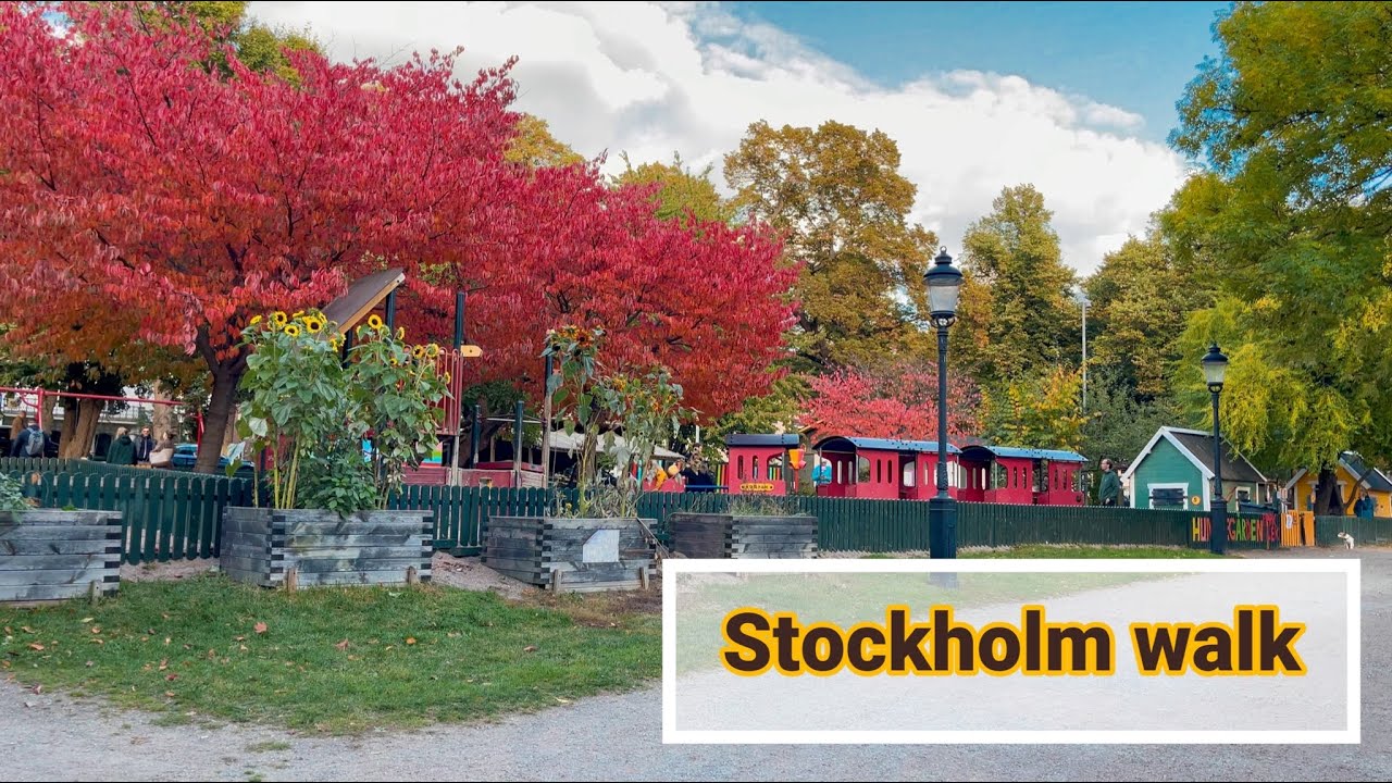 Sweden:Stockholm walk;autumn vibes in Humlegården #autumn - YouTube