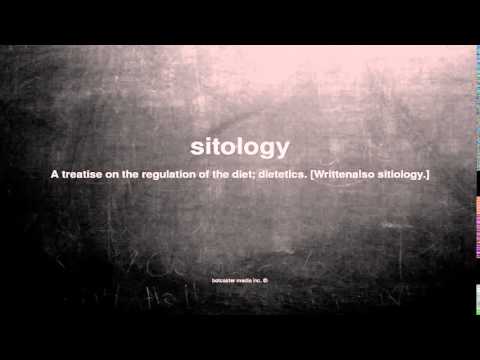 What does sitology mean