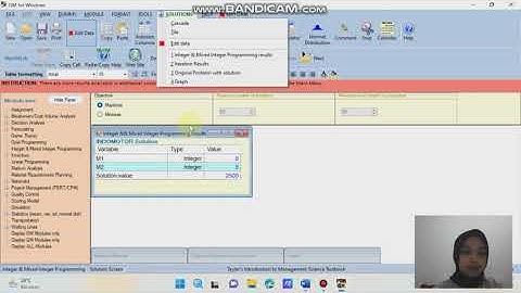 Pembahasan (Soal 2) Integer Programming Menggunakan Aplikasi POM-QM