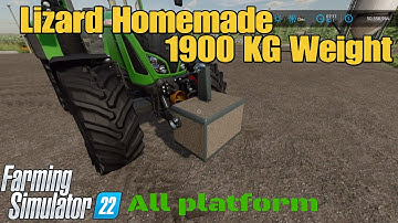Lizard Homemade 1900 KG Weight / mod for all platforms on FS22