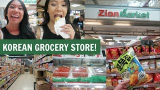 Exploring A Korean Grocery Store! Zion Market Grocery Haul!