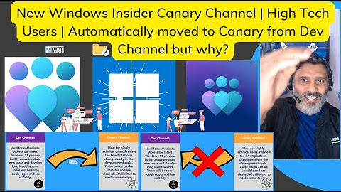 New Windows Insider Canary Channel for High Tech Users Automatically moved to Canary Channel but why