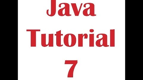 Java Programming Tutorial 7 - Switch Statement
