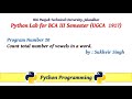Python Lab Part 20:Count total number of vowels in a word.
