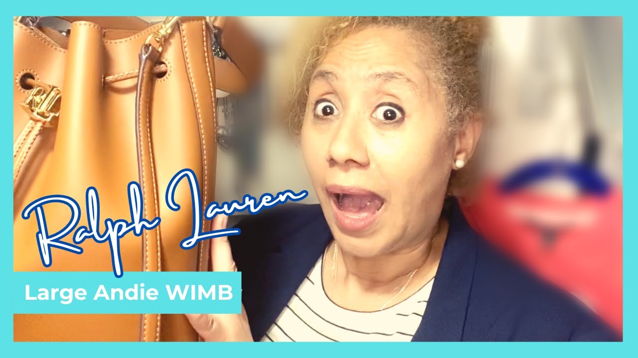 即発 Ralph Lauren Andie 透かしレザー・ラージ巾着バッグ W.I.M.B. - Ralph Lauren Andie Drawstring - YouTube