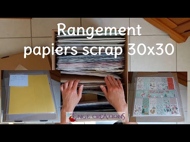 Idée rangement papiers scrap 30x30 