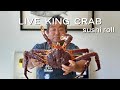 Live king crab 1st time cooking live king crab to a sushi roll