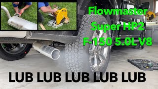 Flowmaster Super HP2 Muffler Full Install/Review - 2022 F-150 5.0