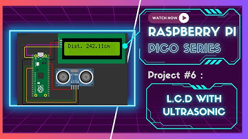 Ultrasonic Sensor with 16x2 LCD on Raspberry Pi Pico | Distance Measurement Project (Wokwi )