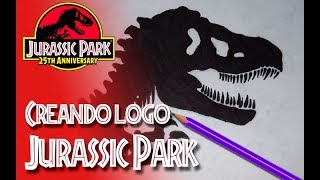 Dibujando Jurassic Park logo - YouTube