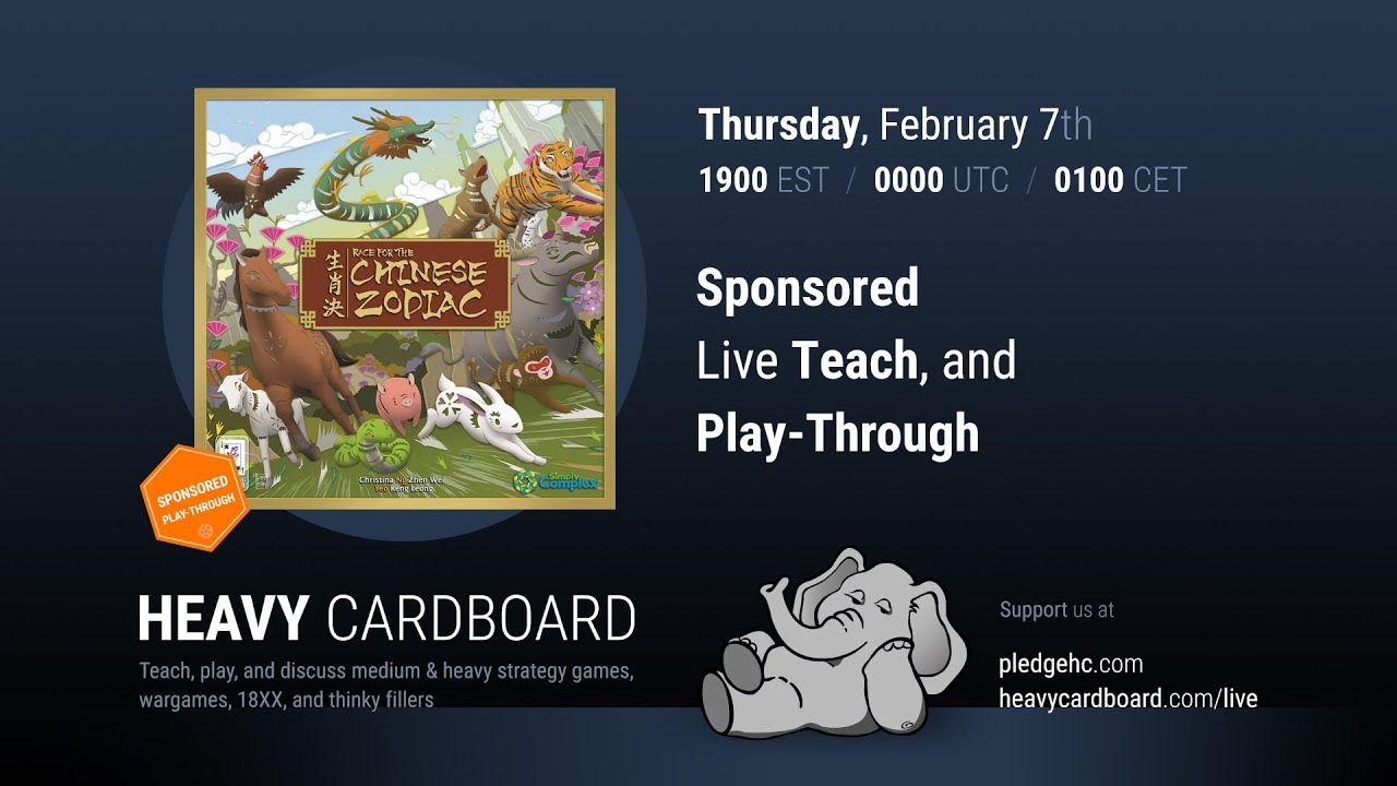 Race for the Chinese Zodiac 4p Play-through, Teaching, & Roundtable discussion by Heavy Cardboard