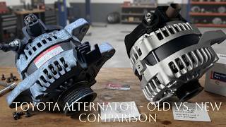TOYOTA ALTERNATOR - OLD COMPARISONsiz VS NEW COMPARISON